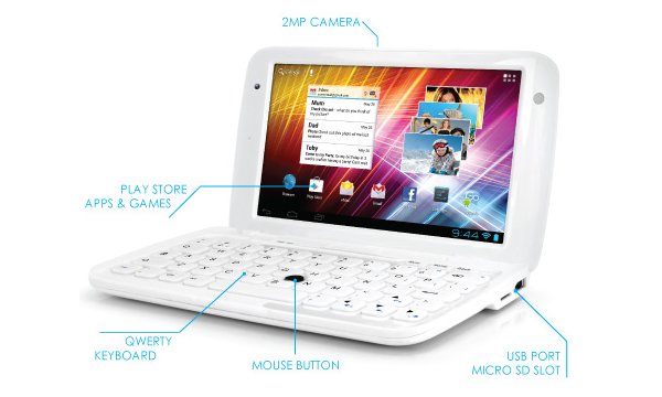英国 Ergo 社、7インチディスプレイ採用のノートパソコン型 Android 4.0 端末「GoNote Mini」発表、価格99ポンド（約