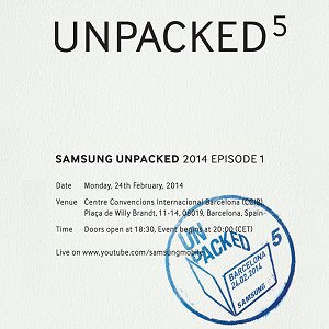 Post Thumbnail of サムスン、新製品発表会「Samsung UNPACKED 2014 Episode 1」を2月24日に開催、「Galaxy S5」等の新型端末を発表の可能性