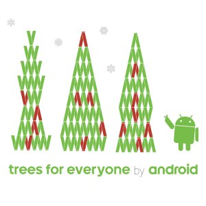 Post Thumbnail of グーグル、600台のスマートフォンを駆使して12本のツリーを表現した「trees for everyone by Android」を12月14日より開催