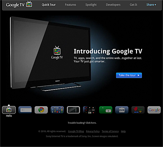 Google TV トップページ