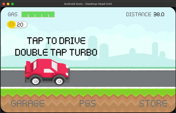 サンプルゲーム TrivialKart の車載ディスプレイ表示