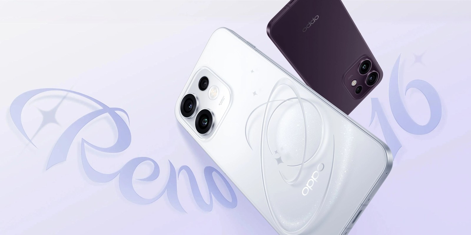 OPPO Reno16 5G ポップホワイトとトワイライトパープル