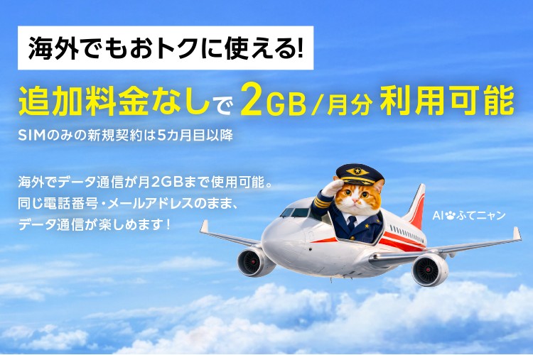 ワイモバイル 海外データ通信 2GB